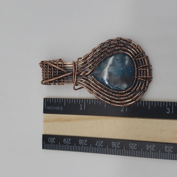 751- Wire Wrapped Handmade Pendant Necklace NWT - Picture 3 of 5